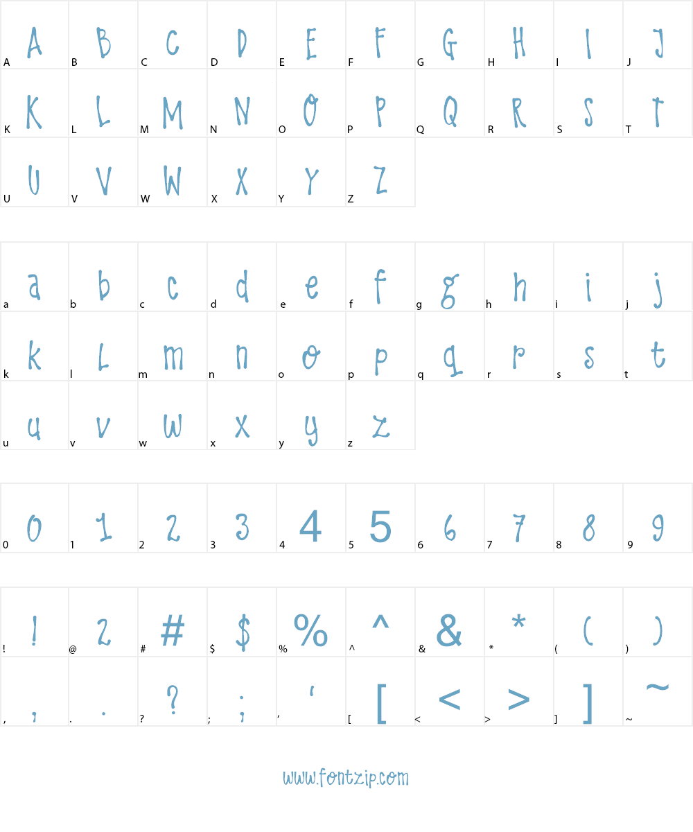 DK Larks Tongues Font Character